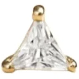 the classic gems नाक का लॉन्ग सोने का डायमंड नोज रिंग Diamond Nose Pin Original Certified For Women 18 Carat Gold Diamond Nosepin In 0.50 Cent - 3 Carat Elegant Round Princess Triangle Shape Nose Pin-picture-14