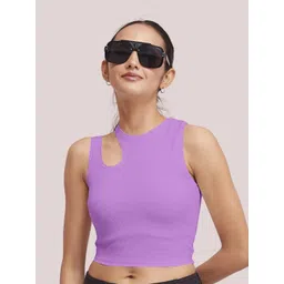 The Cloth Crow Cut Out Detail Fitted Crop Top-picture-22