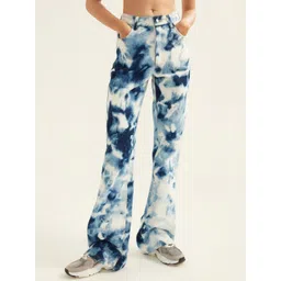 THE CLOTHING FACTORY Women High-Rise Clean Look Tie & Dye Cotton Jeans-picture-16