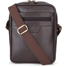 the clownfish Brown Men & Women Sling Bag Fiona Series Faux Leather Sling Bag (Dark Brown)-picture-11