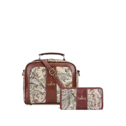 THE CLOWNFISH Floral Printed Structured Sling Bag-picture-15