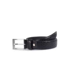 THE CLOWNFISH Men Black Textured Leather Belt-picture-25