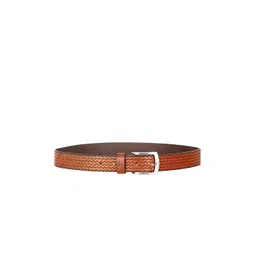 THE CLOWNFISH Men Brown Braided Leather Belt-picture-25