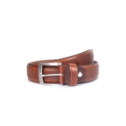 THE CLOWNFISH Men Brown Textured Leather Belt-picture-29