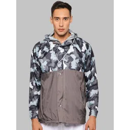THE CLOWNFISH Men Printed Waterproof Double Coating Reversible Rain Jacket-picture-18