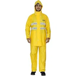 the clownfish Rain Coat for Men Waterproof for Bike with Hood and Reflective Stripes Raincoat for Men Industrial Series. Set of Top and Bottom Indus Series-picture-30
