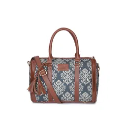 THE CLOWNFISH Teal Green & Off White Ethnic Motifs Printed Handheld Bag-picture-11