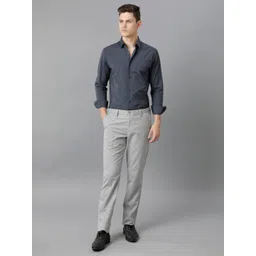 The Collection Men Classic Slim Fit Solid Spread Collar Satin Formal Shirt-picture-16