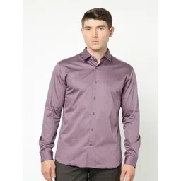 The Collection Men Classic Slim Fit Solid Spread Collar Satin Formal Shirt-picture-18