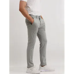 The Collection Men Solid Tailored Slim Fit Trousers-picture-40