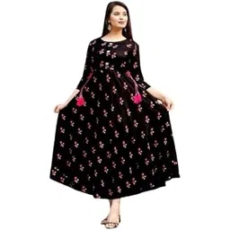 The Comfort Women Rama Green Anarkali Gown-picture-24