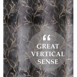 the conversion Dark Grey Velvet Abstract 7ft Room Darkening Eyelet Door Curtain (1 Pc) image 5
