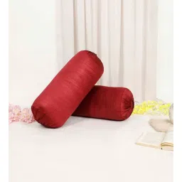 Maroon plain TC Polyester Blend 2 Bolster Covers-image-28