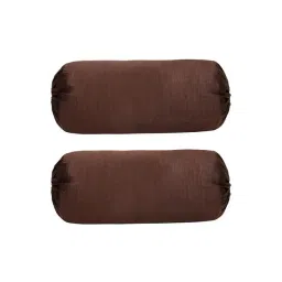 the conversion Set of 2 Velvet Foil Work Bolster cover 15" x 30" image 2