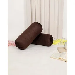 the conversion Set of 2 Velvet Foil Work Bolster cover 15" x 30" image 1