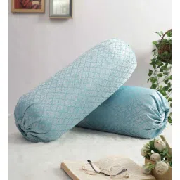 the conversion Aqua Geometric 220 TC Blend Jacquard 2 Bolster Covers-picture-17