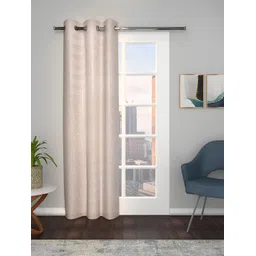 THE CONVERSION Beige Abstract Printed Jacquard Long Door Curtain-picture-38