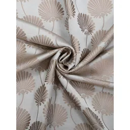 THE CONVERSION Gold-Toned Floral Room Darkening Long Door Curtain image 3