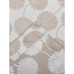 THE CONVERSION Gold-Toned Floral Room Darkening Long Door Curtain image 4