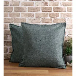 the conversion Green Solid Jute 18 x 18 Inches Cushion Covers (Set of 2)-picture-32
