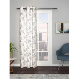 THE CONVERSION Grey Floral Door Curtain-picture-37