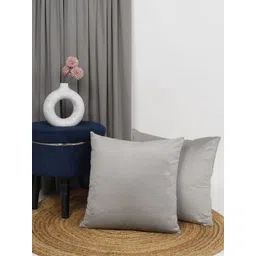 THE CONVERSION Grey Set of 2 Velvet Square Cushion Covers-picture-10