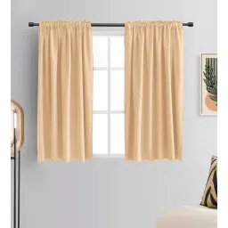 the conversion Light Beige lightweight Satin Solids 5ft Light Filtering Rod Pocket Window Curtains (2 Pcs)-picture-25