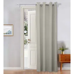 the conversion Light Grey Velevt Solids 9ft Light Filtering Eyelet Long Door Curtain-picture-34