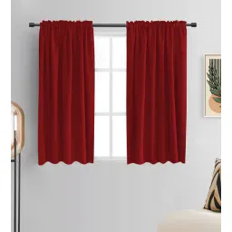 the conversion Maroon lightweight Satin Solids 5ft Light Filtering Rod Pocket Window Curtains (2 Pcs)-picture-22