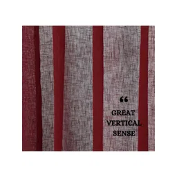 THE CONVERSION Maroon Sheer Long Door Curtain image 2