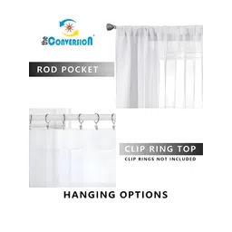 THE CONVERSION Maroon Sheer Long Door Curtain image 4