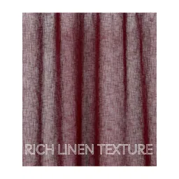 THE CONVERSION Maroon Sheer Long Door Curtain image 5