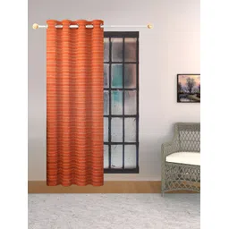 THE CONVERSION Orange Striped Room Darkening Door Curtain-picture-28