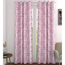 the conversion Pink Polyester Light Filtering 7 Feet Eyelet Curtain (1 Piece)-picture-27