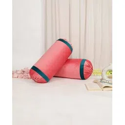 the conversion Set of 2 Velvet Foil Work Bolster cover 15" x 30"-picture-16