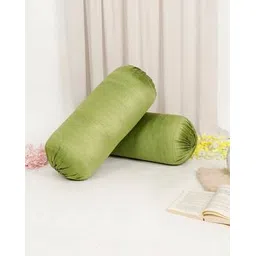 the conversion Set of 2 Velvet Foil Work Decorative Bolster Cover -picture-31