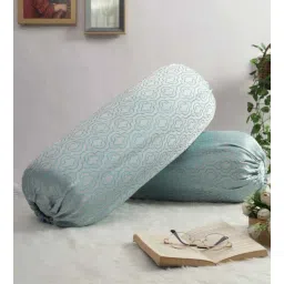 the conversion Turquoise Abstract 220 TC Blend Jacquard 2 Bolster Covers-picture-26