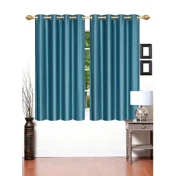 THE CONVERSION Turquoise Blue 2 Pieces Window Curtain-picture-37