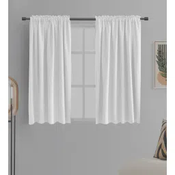 the conversion White lightweight Satin Solids 5ft Light Filtering Rod Pocket Window Curtains (2 Pcs)-picture-36