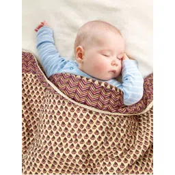 The Craft Monk Pink Floral Mild Winter 500 GSM Single Bed Quilt-picture-24