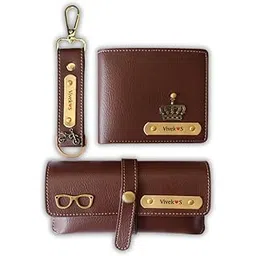 the customised gift Personalized Wallet Set with Keychain and Glasses Case Combo Gift for Friend, Boyfriend,Husband,Father, Son | 3-Piece Gift Set-picture-19