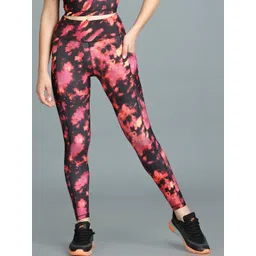 The Dance Bible Printed High Waist Ankle Length Gym Tights-picture-29