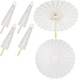 6-Pack Artistic silk Umbrellas | Oriental Style Parasol Collection for DIY Crafts, Oil silk Painting | Ideal for Weddings, Bridal Showers & Special Events Decor-image-9