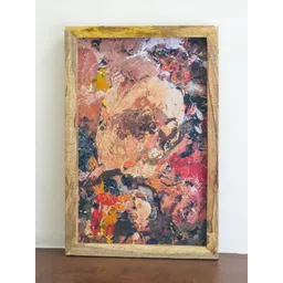 The Decor Mart Beige & Red Colorpop Canvas Painting Framed Wall Art-picture-14