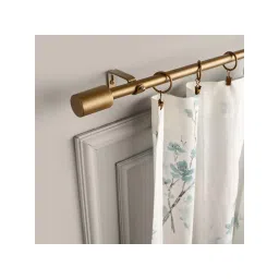 The Decor Mart Extendable Single Curtain Rod with Golden Matte Finial Hardware-picture-12