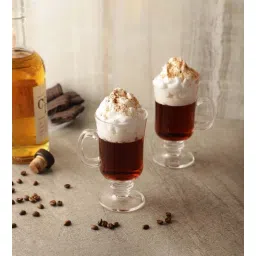 the decor mart Irish 230ml Transparent Glass (Set of 2) Coffee Mug-picture-39