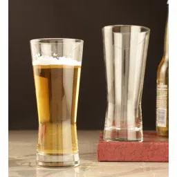 the decor mart Metropolitian Beer (LxBxH Glass 400ml (Set of 2) Beer Glasses-picture-22