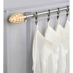 the decor mart Premium 19mm Iron Curtain Rod with Mother Of Pearl Finial-picture-27