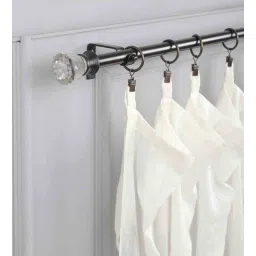 the decor mart Timeless 19 mm Iron Curtain Rod with Glass Finial-picture-21