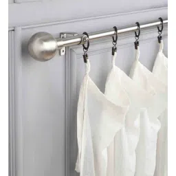 the decor mart Timeless 19mm Iron Curtain Rod with sttainless steel Finial-picture-36